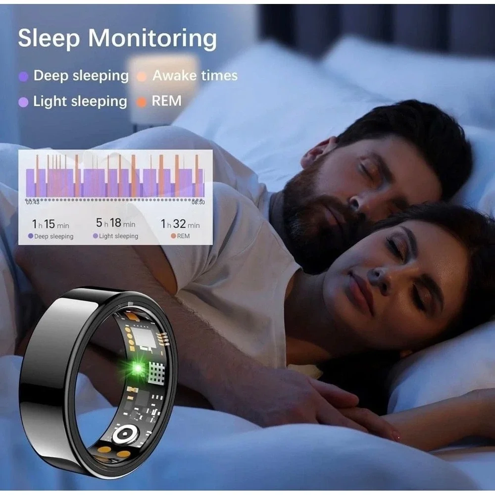 JRing Health and Fitness Tracker Smart Ring - Heart‎ Rate & Sleep Monitor
